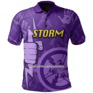 Camiseta Polo Melbourne Storm Rugby 2021 Indigena