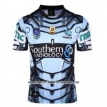 Camiseta Cronulla Sutherland Sharks 9s Rugby 2017 Azul
