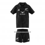 Camiseta Ninos Kit All Blacks Rugby 2024 Negro