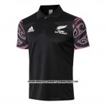 Camiseta Polo Nueva Zelandia All Blacks Maori Rugby 2019 Negro