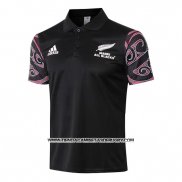 Camiseta Polo Nueva Zelandia All Blacks Maori Rugby 2019 Negro