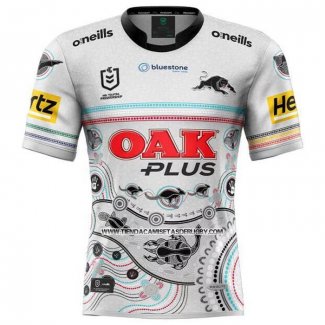 Camiseta Penrith Panthers Rugby 2023 Indigena Blanco