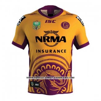 Camiseta Brisbane Broncos Rugby 2018-2019 Indigena