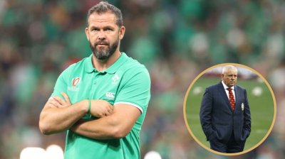 Andy Farrell falla un truco en la serie Springbok